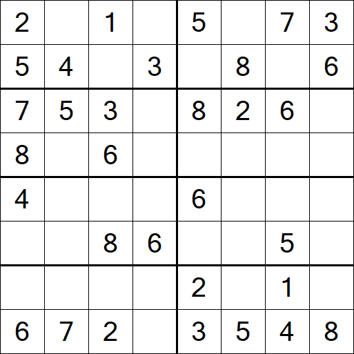 Sudoku 8x8 - Einfach