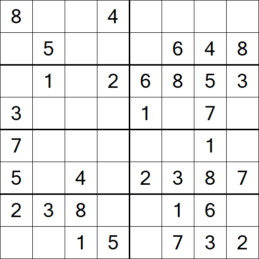 Sudoku 8x8 - Einfach