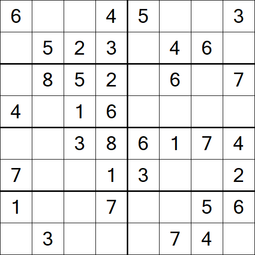 Sudoku 8x8 - Einfach