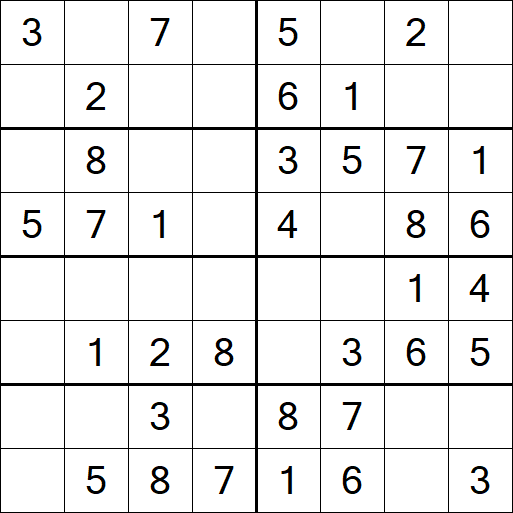 Sudoku 8x8 - Einfach