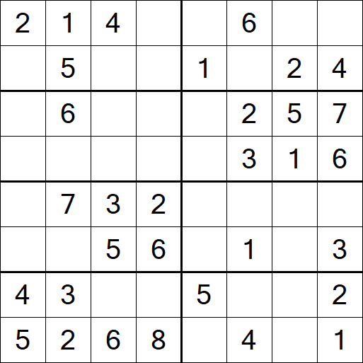 Sudoku 8x8 - Einfach
