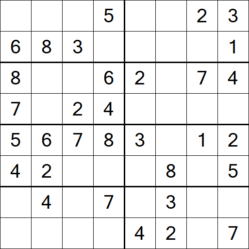 Sudoku 8x8 - Einfach