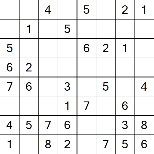 Sudoku 8x8 - Einfach