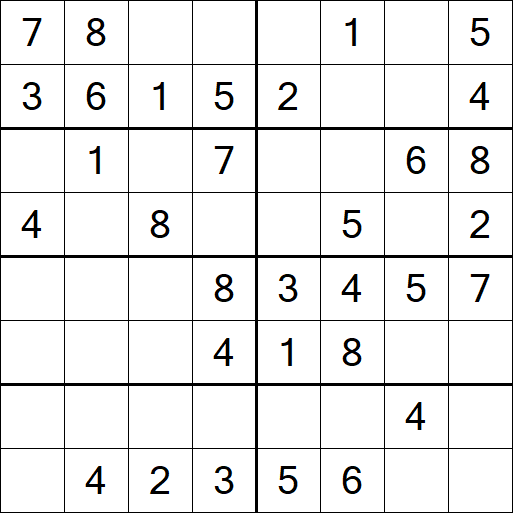 Sudoku 8x8 - Einfach