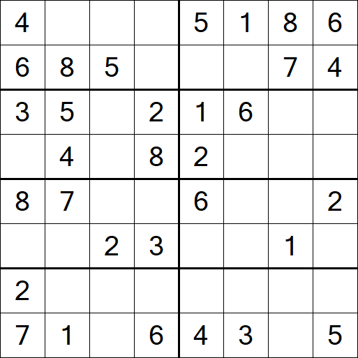 Sudoku 8x8 - Einfach