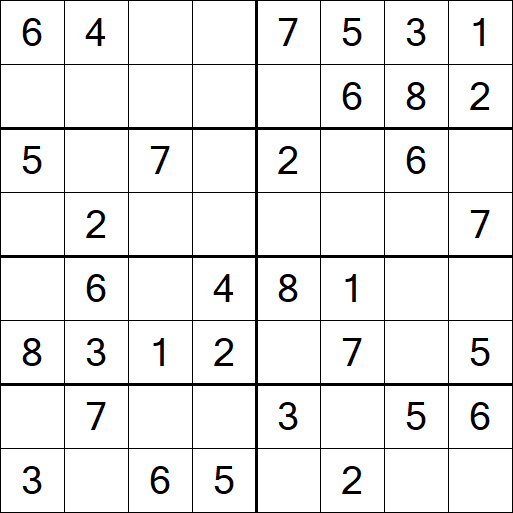 Sudoku 8x8 - Einfach