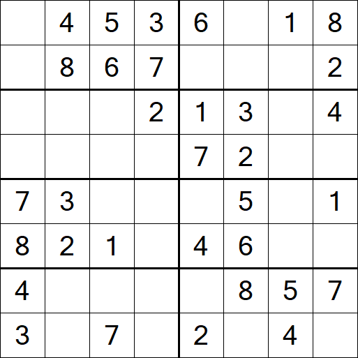 Sudoku 8x8 - Einfach