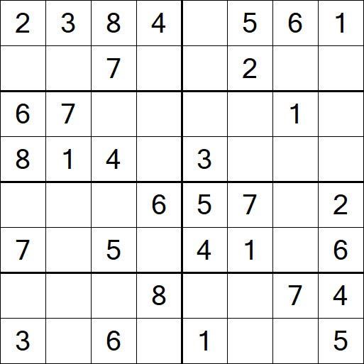 Sudoku 8x8 - Einfach