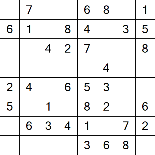 Sudoku 8x8 - Einfach