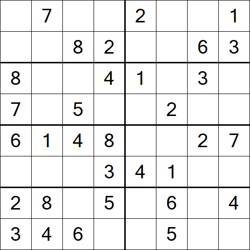 Sudoku 8x8 - Einfach