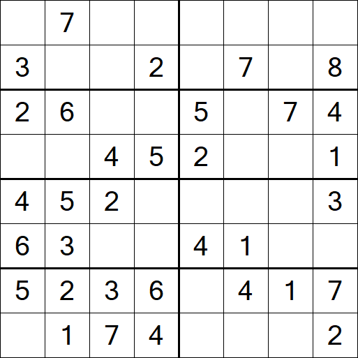 Sudoku 8x8 - Einfach
