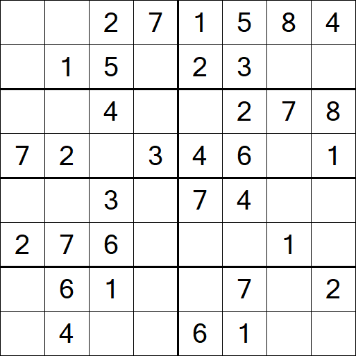 Sudoku 8x8 - Einfach