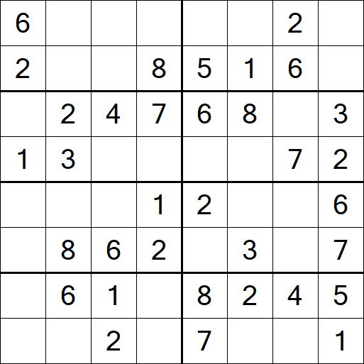 Sudoku 8x8 - Einfach