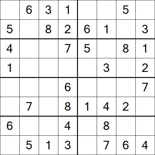 Sudoku 8x8 - Einfach