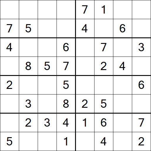 Sudoku 8x8 - Einfach