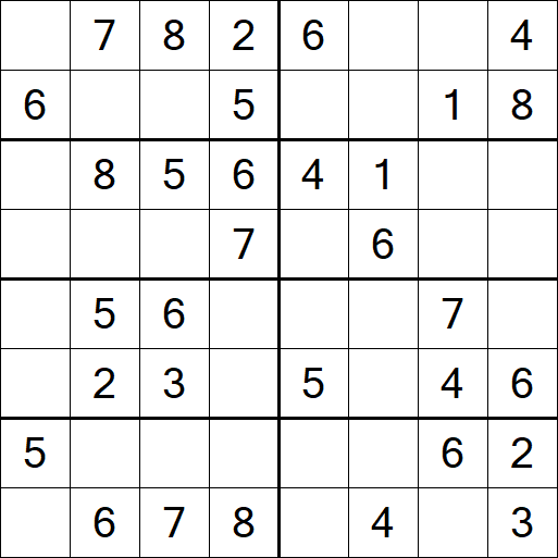 Sudoku 8x8 - Einfach