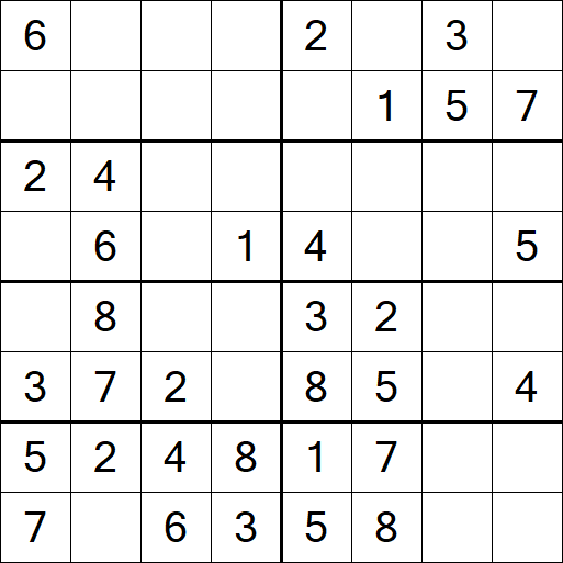 Sudoku 8x8 - Einfach