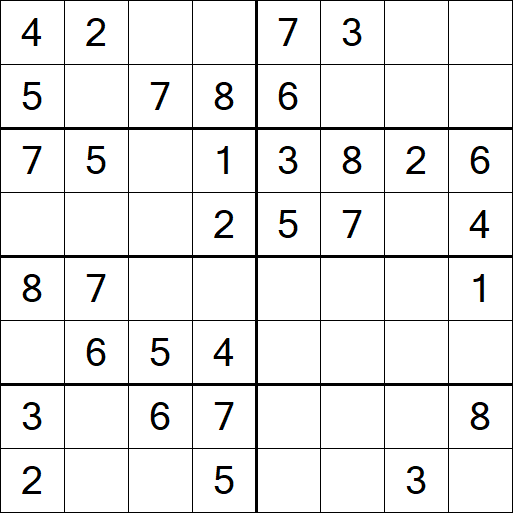Sudoku 8x8 - Einfach