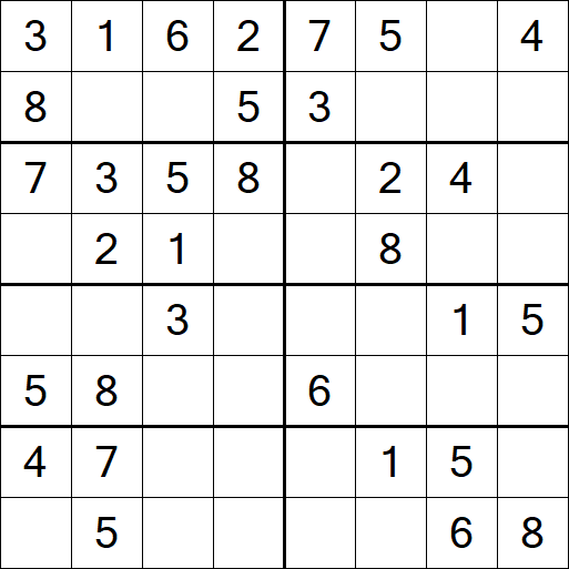 Sudoku 8x8 - Einfach