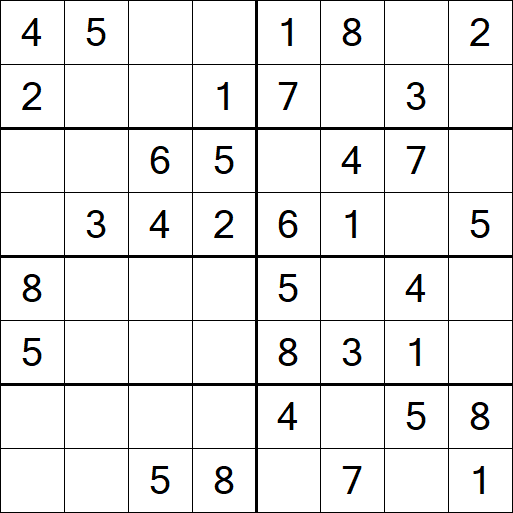 Sudoku 8x8 - Einfach