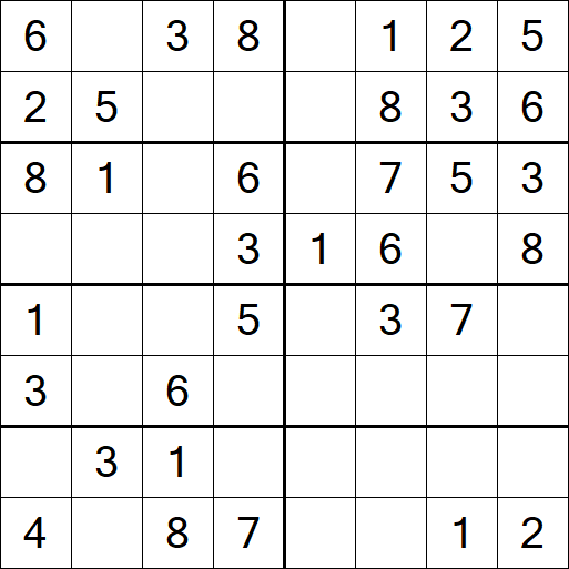 Sudoku 8x8 - Easy
