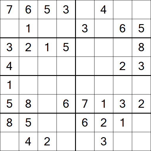 Sudoku 8x8 - Easy