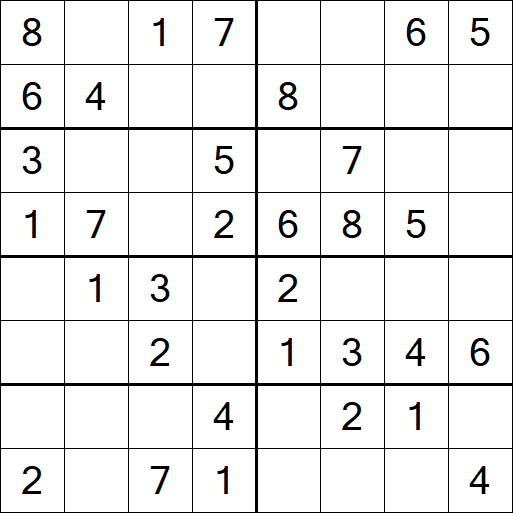 Sudoku 8x8 - Easy