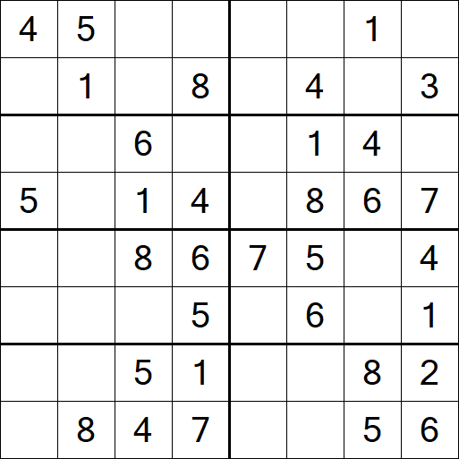 Sudoku 8x8 - Easy