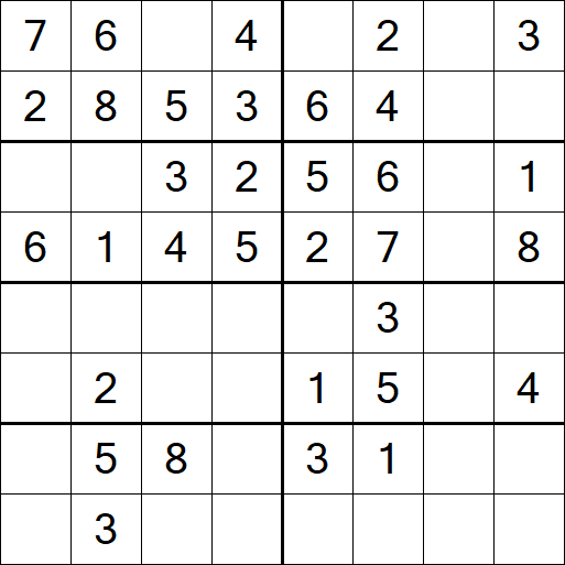 Sudoku 8x8 - Einfach