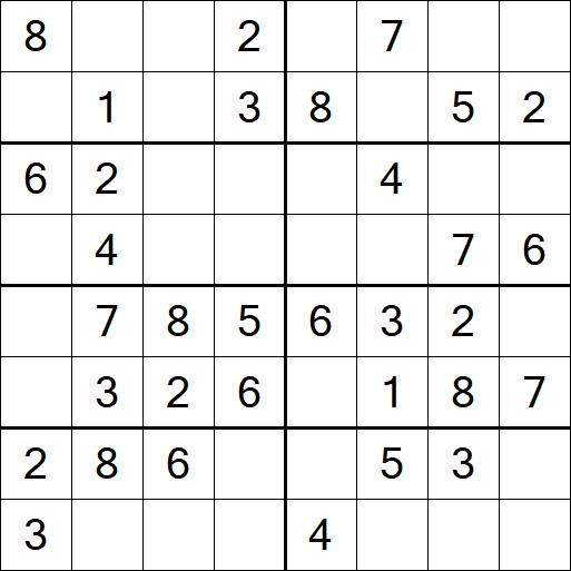 Sudoku 8x8 - Einfach