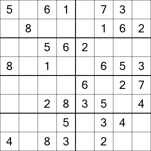Sudoku 8x8 - Einfach