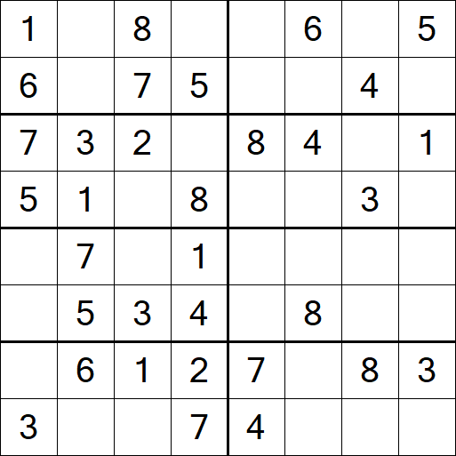 Sudoku 8x8 - Simple