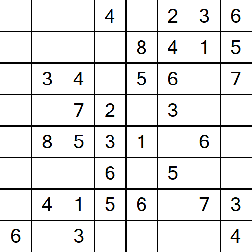 Sudoku 8x8 - Einfach