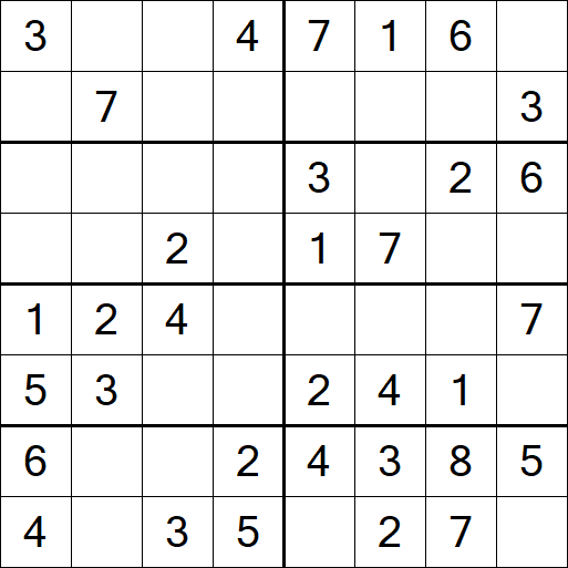 Sudoku 8x8 - Einfach
