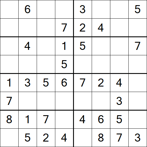 Sudoku 8x8 - Einfach