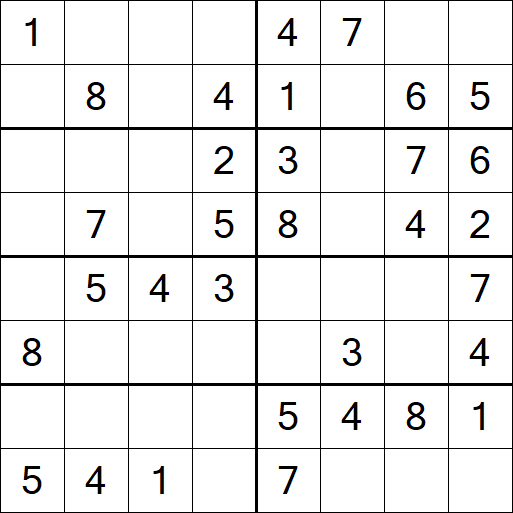 Sudoku 8x8 - Easy