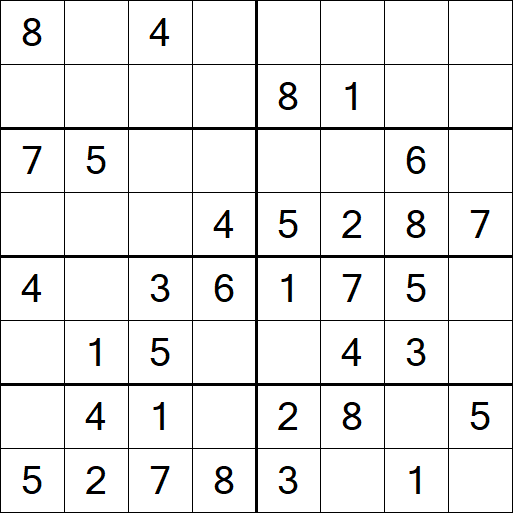 Sudoku 8x8 - Easy