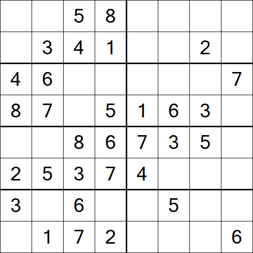 Sudoku 8x8 - Fácil