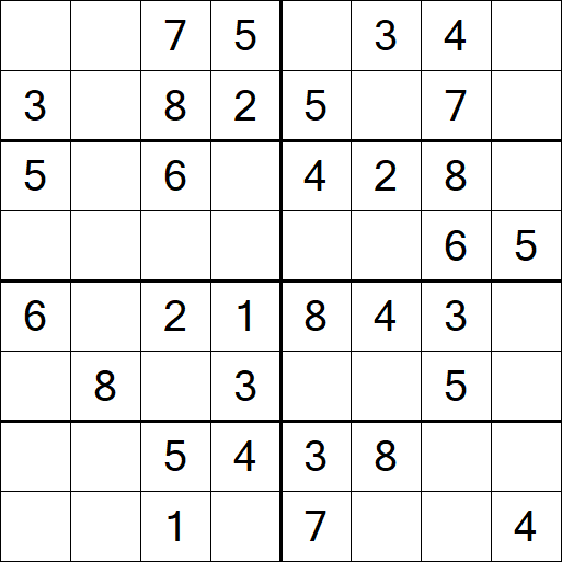Sudoku 8x8 - Einfach