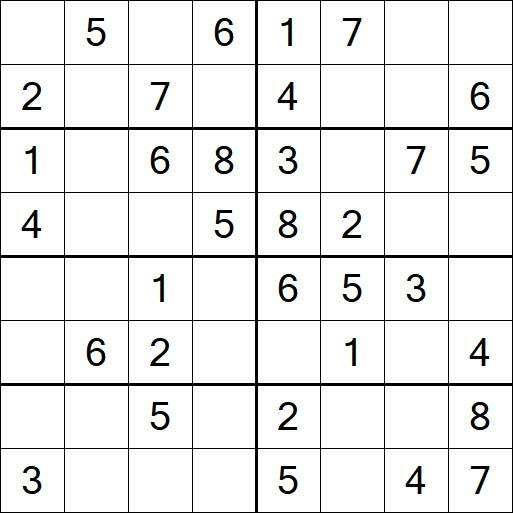 Sudoku 8x8 - Einfach