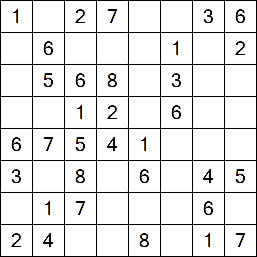 Sudoku 8x8 - Einfach
