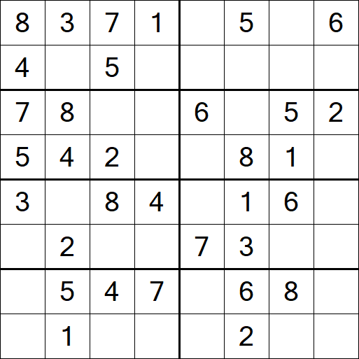 Sudoku 8x8 - Einfach