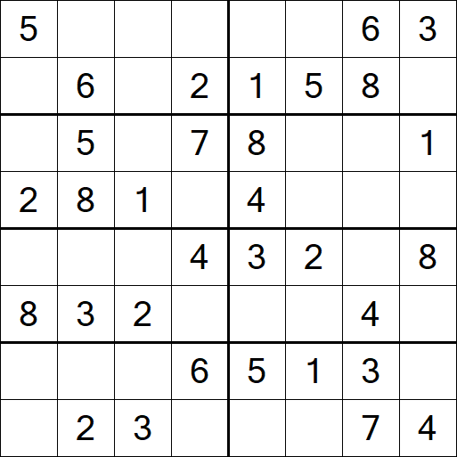 Sudoku 8x8 - Einfach