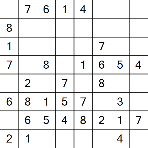 Sudoku 8x8 - Einfach
