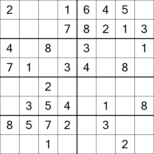 Sudoku 8x8 - Einfach