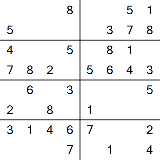 Sudoku 8x8 - Easy