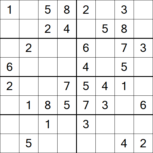 Sudoku 8x8 - Einfach