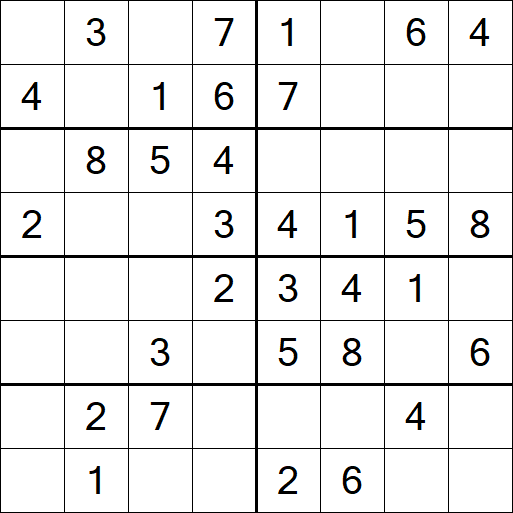 Sudoku 8x8 - Einfach