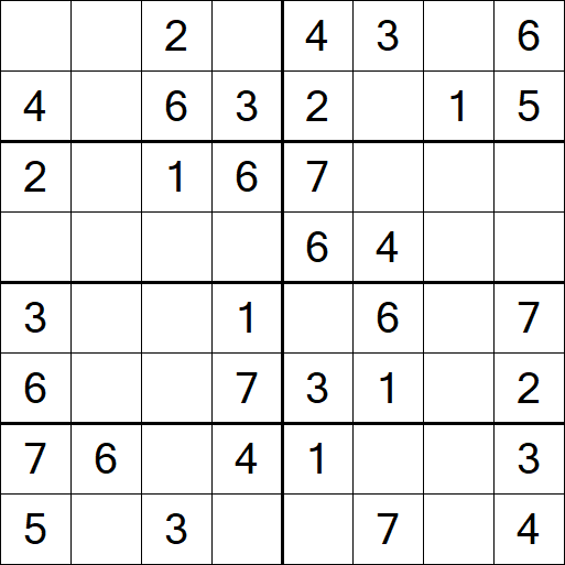 Sudoku 8x8 - Einfach