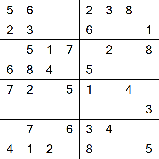 Sudoku 8x8 - Einfach